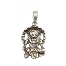 Sterling silver 925 polished religious god narasimha vishnu charm pendant C 528